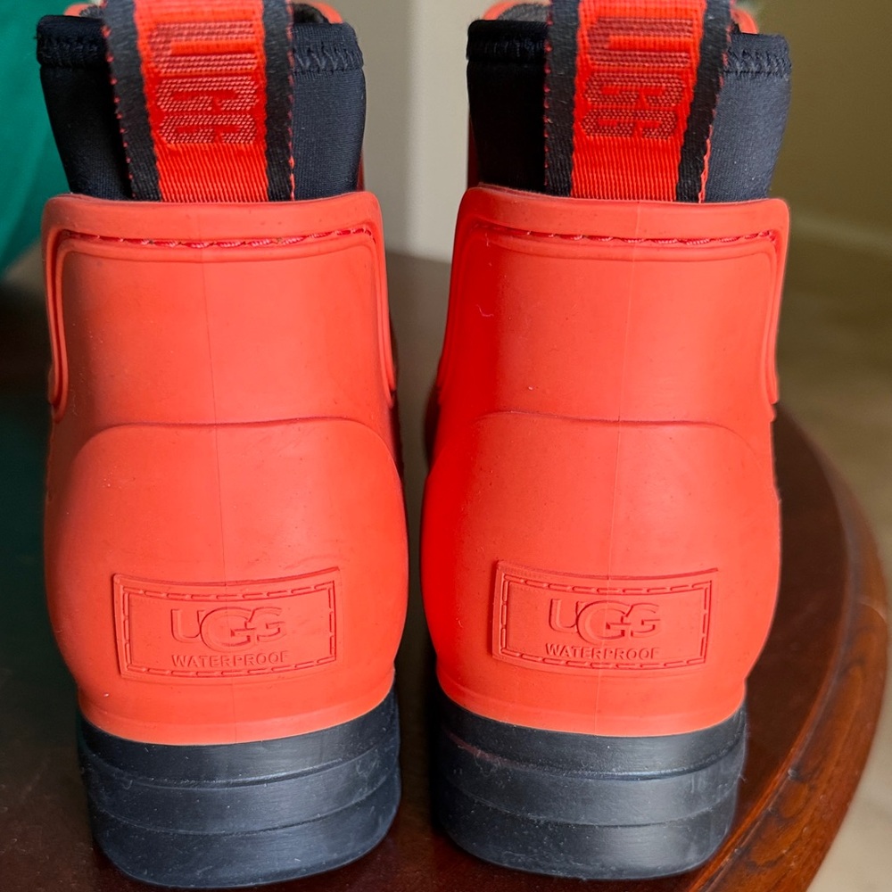 UGG Red Waterproof Pull-On Rain Boots